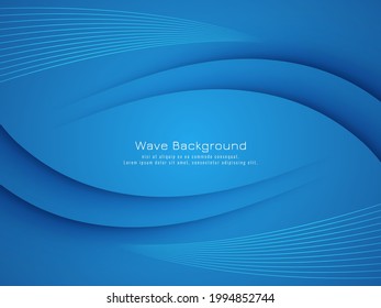 Moderno y elegante diseño de movimiento de onda azul vector