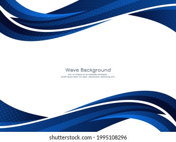 Modern stylish blue wave motion design background vector