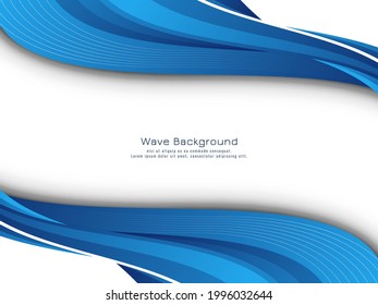 Modern stylish blue wave motion design background vector