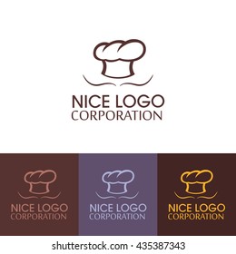 Modern and stylish chief cook logo, restaurant logo etc