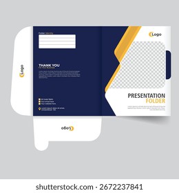 Modelos modernos e elegantes de pastas corporativas para apresentações profissionais de negócios e branding. Design de pasta, capa para catálogo, brochuras, capa do relatório anual
