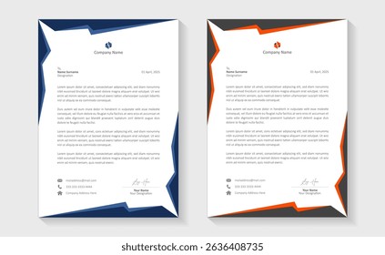 Moderno Paquete de membrete de estilo empresarial limpio y creativo de su diseño de proyecto corporativo. Conjunto para imprimir. moderno membrete de negocios en diseño abstracto. Elegante diseño de Plantilla