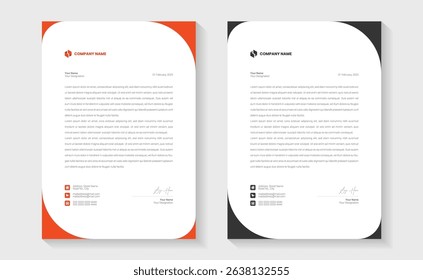 Modern stylish creative clean business style letterhead bundle of your corporate project design. Set to print. modern business letterhead in abstract design. Elegant template design