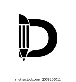 Modern stylish D letter vector art logo design. Educational concept
