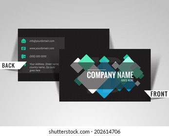 Modern stylish dark business card template