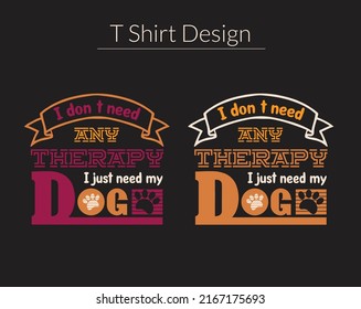 Modern Stylish Dog T Shirt Design