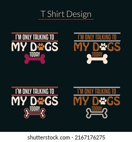 Modern Stylish Dog T Shirt Design