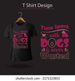 Modern Stylish Dog T Shirt Design