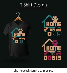 Modern Stylish Dog T Shirt Design