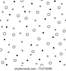 Modern stylish dots, circles texture with monochrome trellis. Repeating geometric grid. spheres and spots. Vector seamless pattern. Simple graphic design. Trendy geometry. Abstract design print