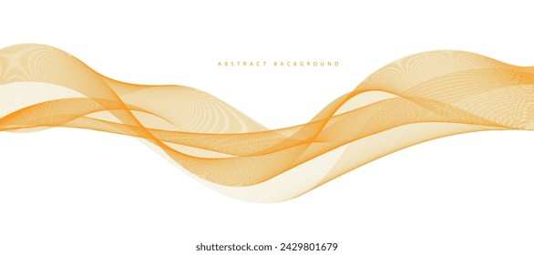 Moderno y elegante fondo de onda naranja dinámico. Ilustración vectorial. EPS10