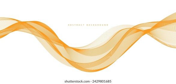Modern stylish dynamic orange wave background. Vector illustration. EPS10