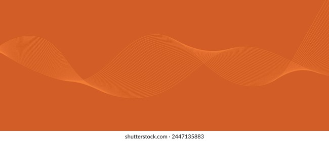 Modern stylish dynamic orange wave background. Vector illustration. EPS10
