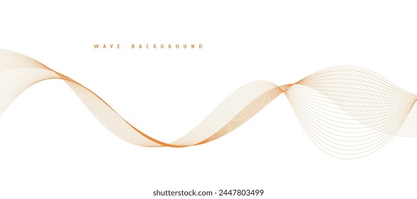 Modern stylish dynamic orange wave background. Vector illustration. EPS10
