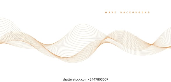 Modern stylish dynamic orange wave background. Vector illustration. EPS10
