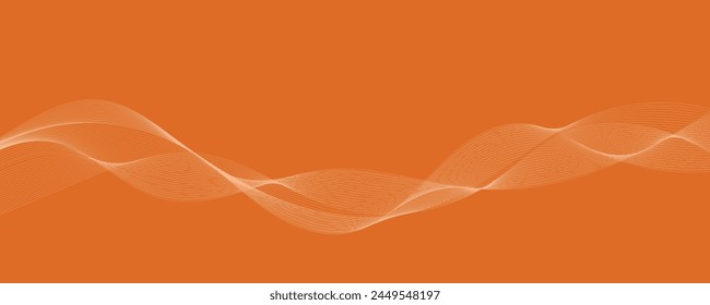 Modern stylish dynamic orange wave background. Vector illustration. EPS10
