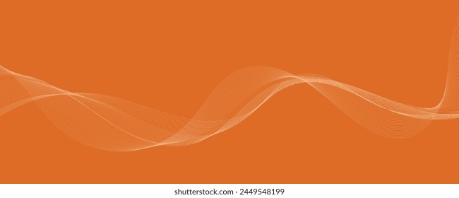 Modern stylish dynamic orange wave background. Vector illustration. EPS10
