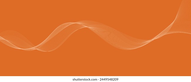 Modern stylish dynamic orange wave background. Vector illustration. EPS10
