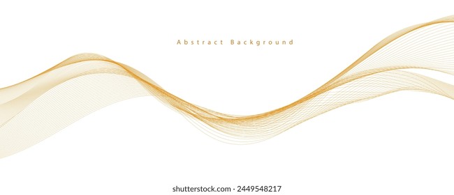 Moderno y elegante fondo de onda naranja dinámico. Ilustración vectorial. EPS10
