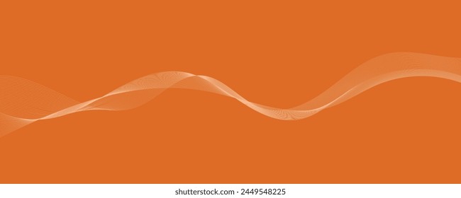 Modern stylish dynamic orange wave background. Vector illustration. EPS10
