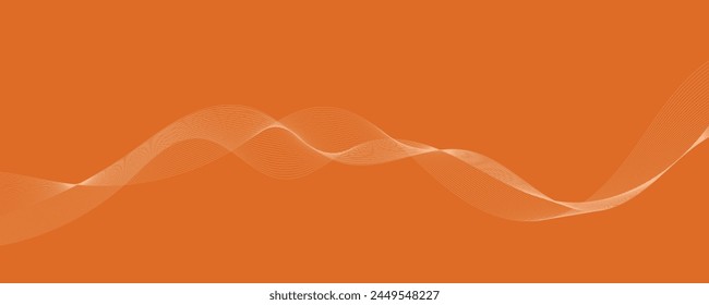 Modern stylish dynamic orange wave background. Vector illustration. EPS10
