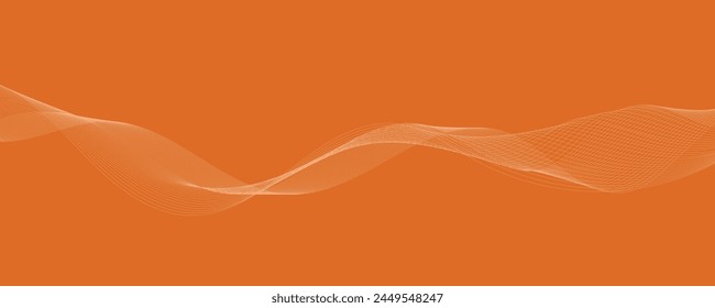 Modern stylish dynamic orange wave background. Vector illustration. EPS10
