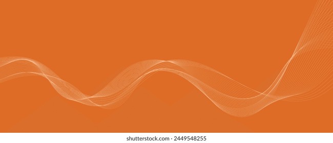 Modern stylish dynamic orange wave background. Vector illustration. EPS10
