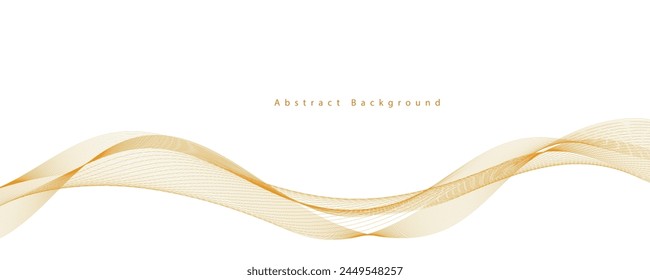 Modern stylish dynamic orange wave background. Vector illustration. EPS10
