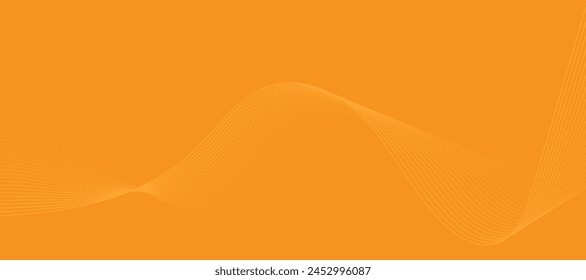 Moderno y elegante fondo de onda naranja dinámico. Ilustración vectorial. EPS10
