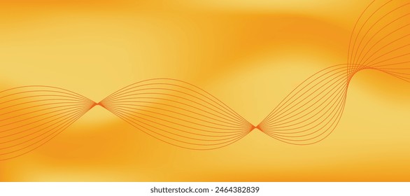 Moderno y elegante fondo de onda naranja dinámico. Ilustración vectorial. EPS10
