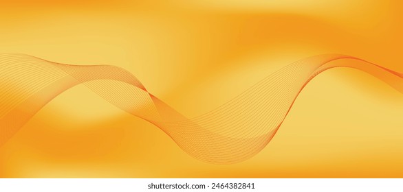 Modern stylish dynamic orange wave background. Vector illustration. EPS10
