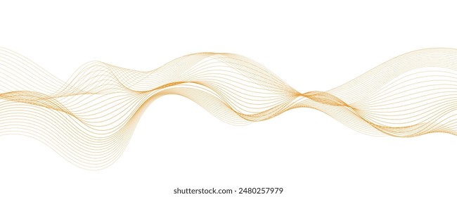 Moderner stilvoller dynamischer oranger Wellenhintergrund. Vektorillustration. EPS10
