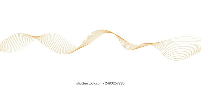 Moderno y elegante fondo de onda naranja dinámico. Ilustración vectorial. EPS10

