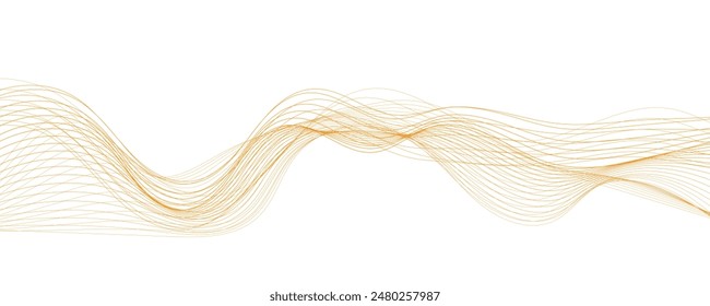 Modern stylish dynamic orange wave background. Vector illustration. EPS10
