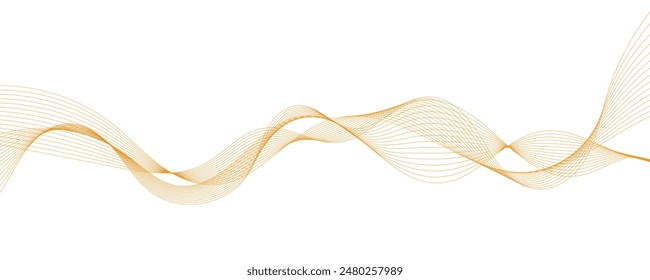 Moderno y elegante fondo de onda naranja dinámico. Ilustración vectorial. EPS10
