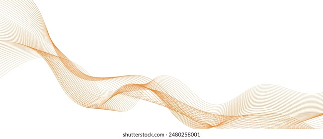 Modern stylish dynamic orange wave background. Vector illustration. EPS10
