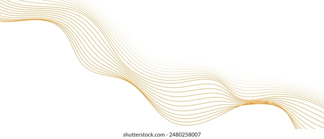 Moderno y elegante fondo de onda naranja dinámico. Ilustración vectorial. EPS10

