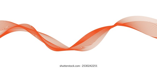 Modern stylish dynamic orange wave background. Vector illustration. EPS10