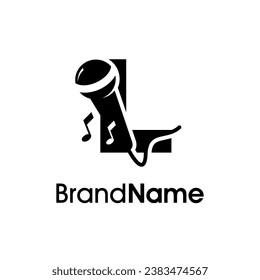 Modern, stylish and eye caching logo design initial L combine with microphone and music icon. The logo good for company related music and logo can work as well in small size.