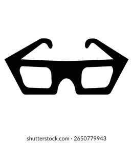 Modern and Stylish Eyeglasses Vector Icon with a Distinctive Geometric Design