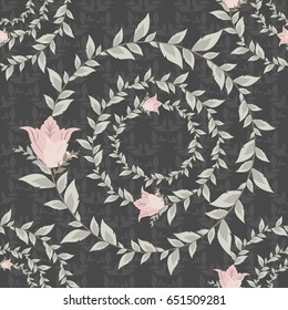 Modern stylish floral flower pattern for textile, wallpaper, pattern fills, covers, surface, print, gift wrap scrapbook decoupage Seamless abstract classic pattern