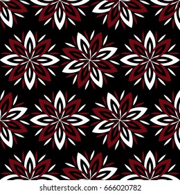 Modern stylish floral flower pattern for textile, wallpaper, pattern fills, covers, surface, print, gift wrap scrapbook decoupage Seamless abstract dark classic pattern