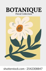 Modern and Stylish Floral Illustration Art Print Poster Decoration. Elegant Botanical Decor. Floral art print to wall art, bedrooms, living rooms, offices, and creative spaces