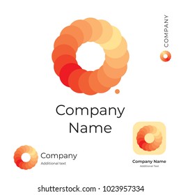 Modern Stylish Flower from ?ircles Logo Identity Brand Symbol and App Icon Concept Set Template Vector