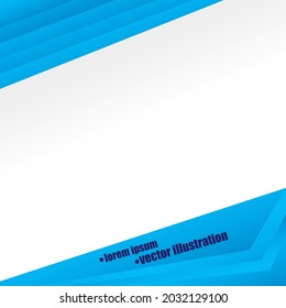 A modern stylish frame for advertising various businesses. A frame of blue shades. Vector illustration.