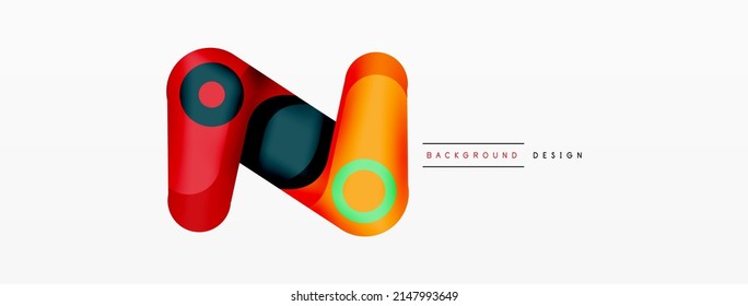 Modern stylish geometric background. Abstract round shapes composition for wallpaper, banner, background or landing