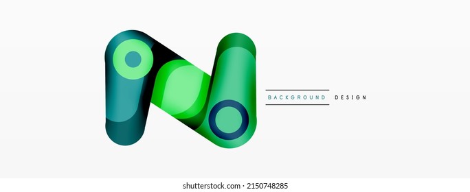 Modern stylish geometric background. Abstract round shapes composition for wallpaper, banner, background or landing
