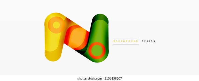 Modern stylish geometric background. Abstract round shapes composition for wallpaper, banner, background or landing