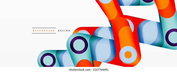 Moderner, geometrischer Hintergrund. Abstrakte Formen für Tapete, Banner, Hintergrund oder Landung