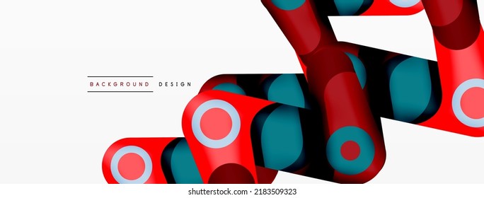 Modern stylish geometric background. Abstract round shapes composition for wallpaper, banner, background or landing